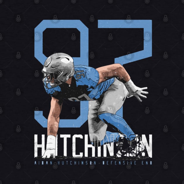Aidan Hutchinson Detroit Bold Number by Chunta_Design